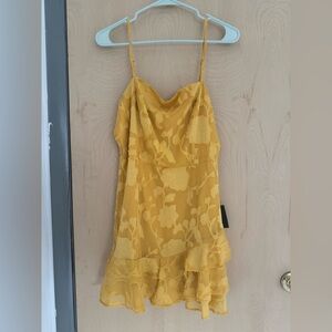 Lulu's Yellow Floral Mini Dress